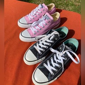 Converse All Star sneakers pink & black both size 8.5 Woman’s